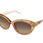 AIDA c. A86 – Light amber front and horn temples with gold, copper and white opal crystals