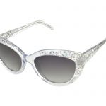 AIDA c. CR – Clear frame with clear and alabaster crystals and silver laserwork