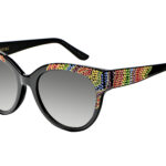ASIA c.NRC – Black wtih multicolor crystals and gold laserwork