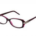 Liana c.823 – Two-tone fuchsia with silver jewel component with clear crystals
