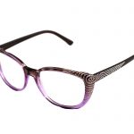 PATRIZIA c.B07 – Gradient purple and brown with violet and light smoked topaz crystals