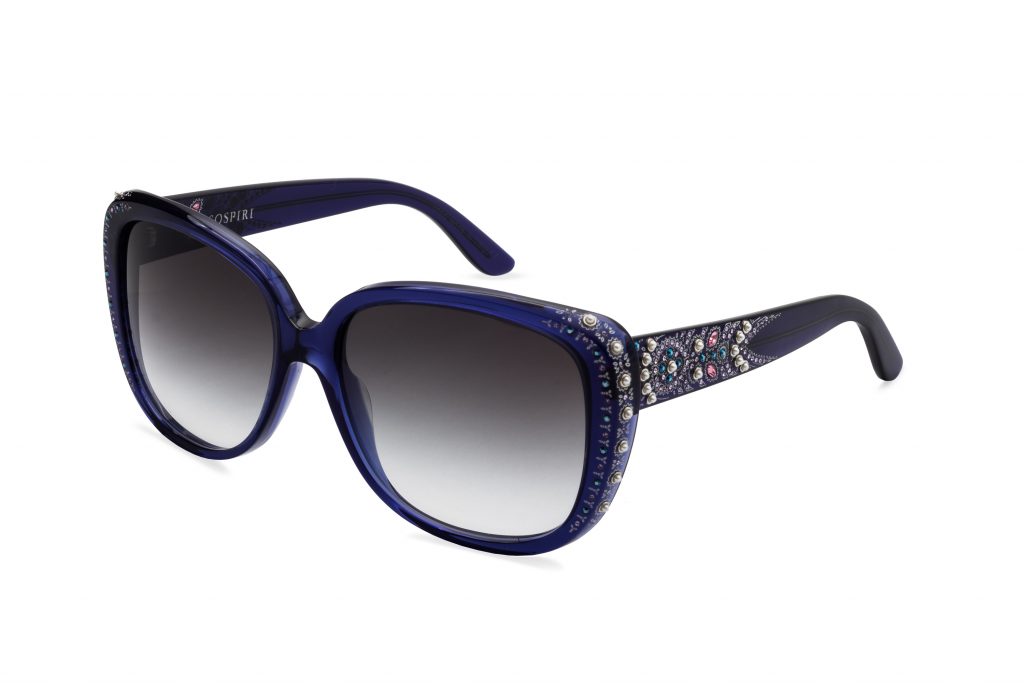 Cleopatra c.260 – Blue with light rose, violet and blue crystals and pearls