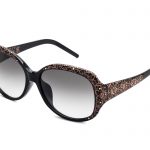 Isabella c.NRV – Black with rose gold and black crystals and bronze laserwork