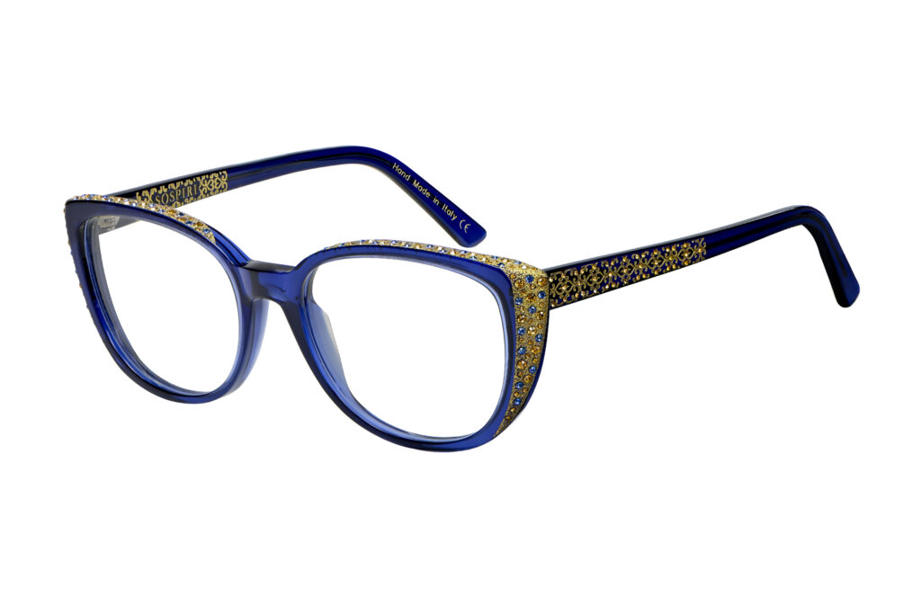 Lunetta c.260B – Blue front with gold temples