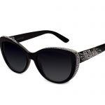 Roma c.NR – Black with light chrome and silver shade crystals and silver laserwork