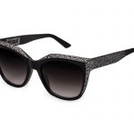 Thea c.NR – Black with clear and light chrome crystals and silver laserwork