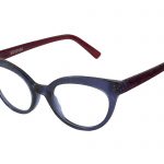 Clara c. 6052 – Translucent blue front and fuchsia red temples with light rose crystals
