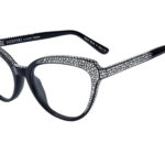 ROSVITA c.NR – Black with clear crystals and silver laserwork