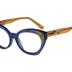 Demi c.604 – Translucent blue front with marigold temples