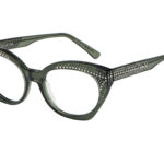 Gavia c.257 – Translucent green-grey with luminous light chrome and clear crystals