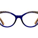 Bella 604 – Blue front with gold temples