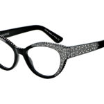 Bella c.NR – Black with clear crystals and silver laserwork